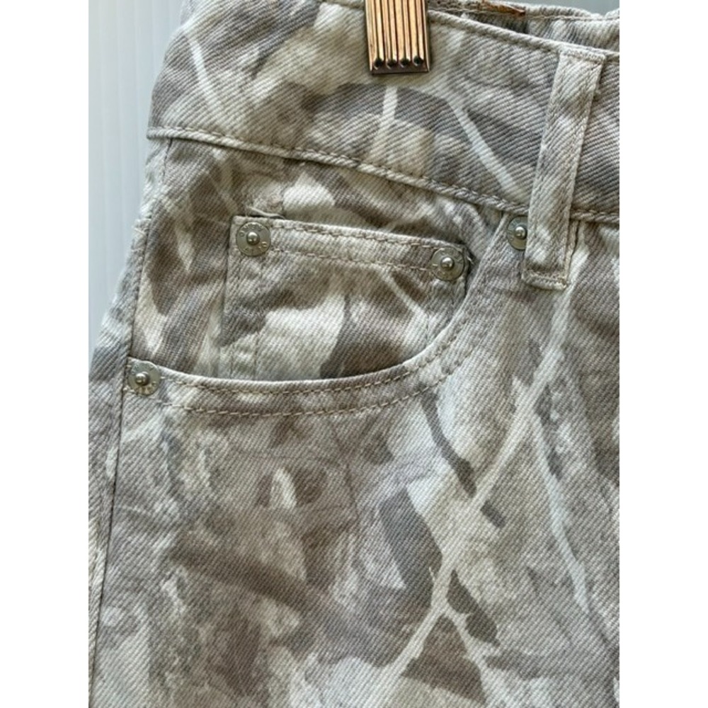 Aeropostale Womens 0S Aero Baggy Wide Leg Jeans Camo Real Tree Non Stretch Skate - Picture 3 of 14